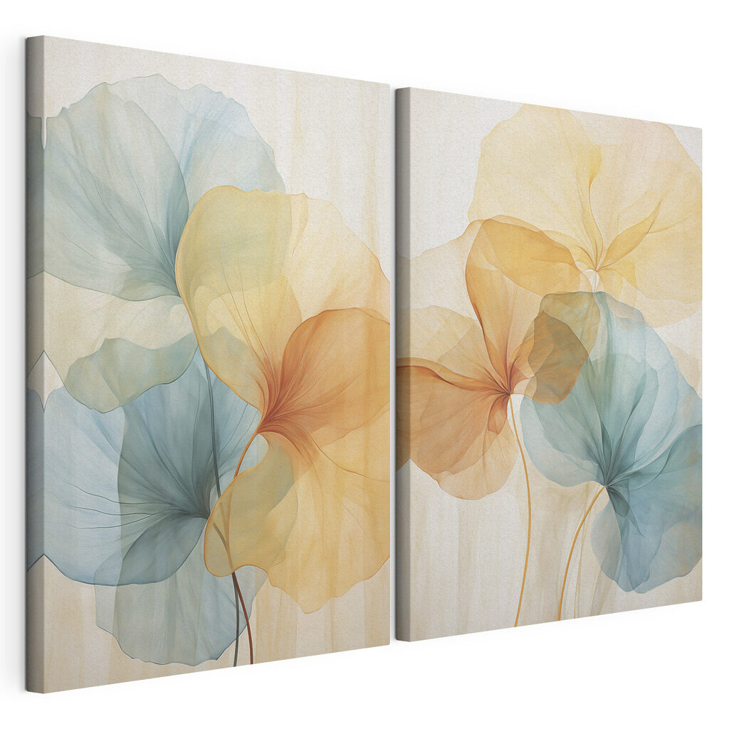 Soft hues blend in harmonious display Soft hues blend in harmonious display