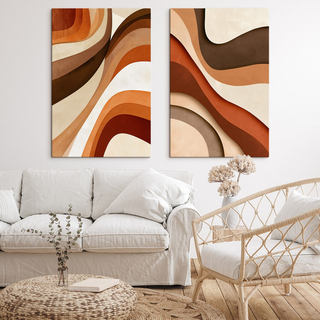 Flowing curves in warm earth tones Flowing curves in warm earth tones