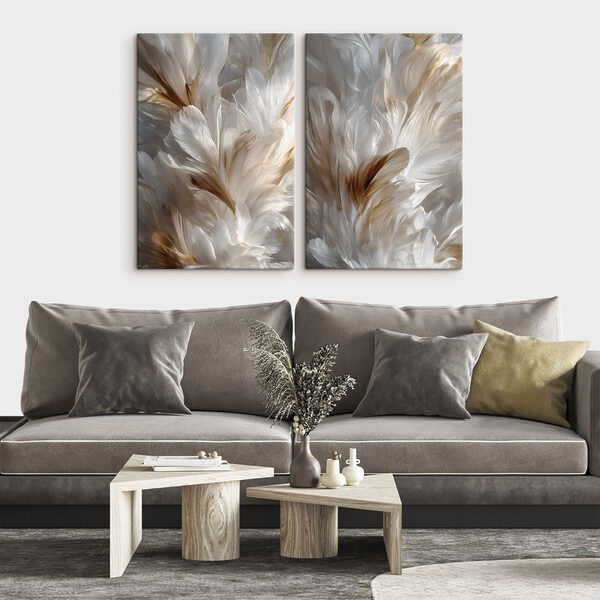Delicate feathers in soft hues Delicate feathers in soft hues