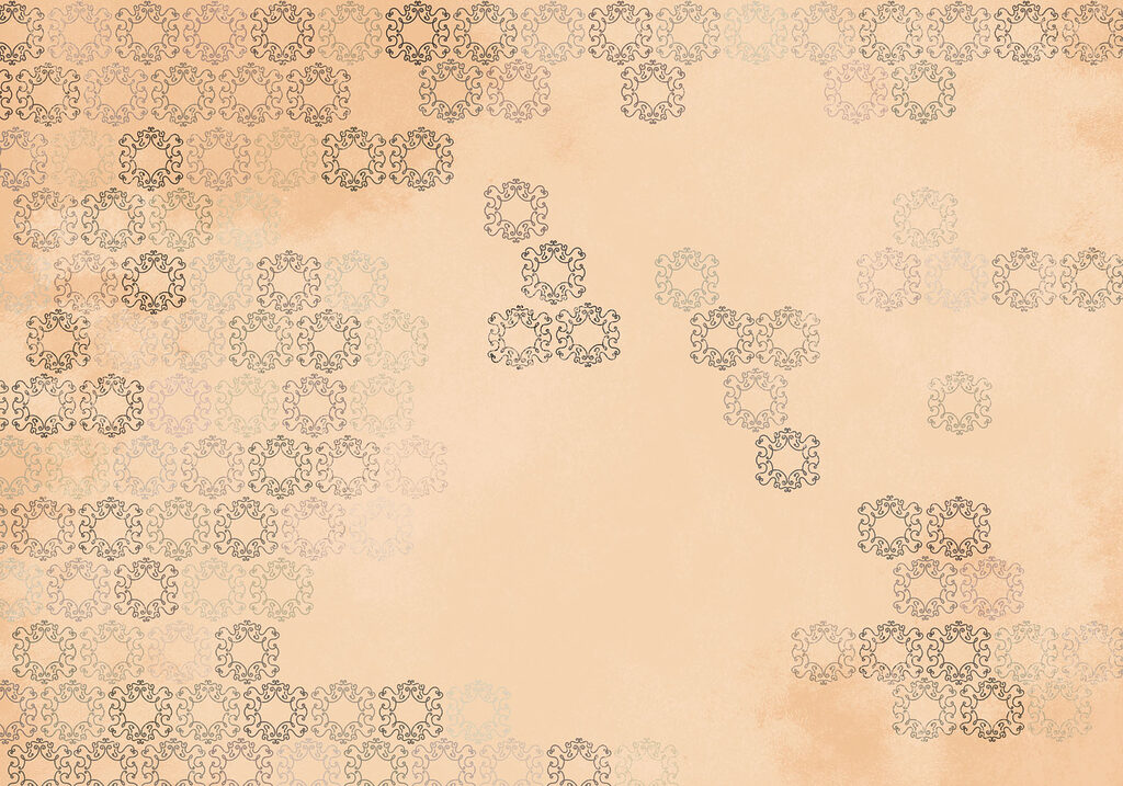 Pattern of black and white flowers