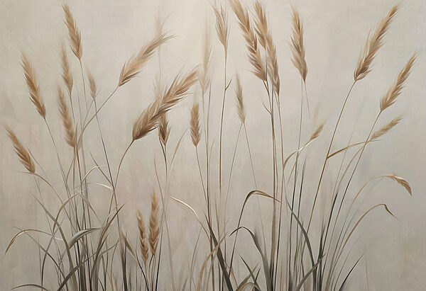 Gentle grasses sway in soft light