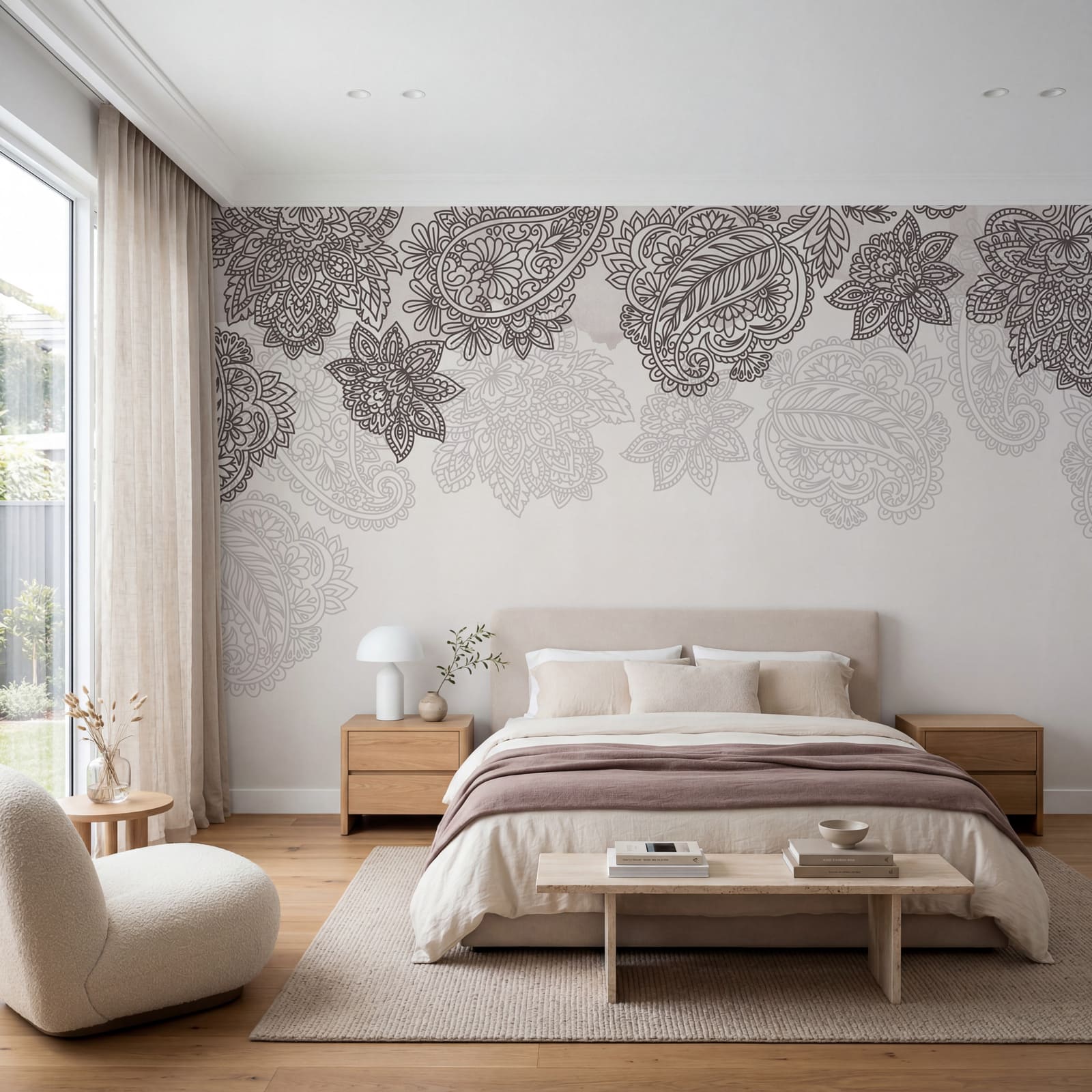 Wzór z motywami paisley i kwiatów Wzór z motywami paisley i kwiatów