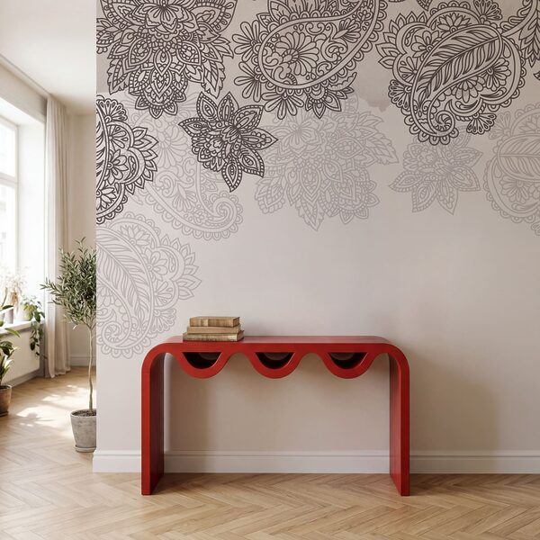 Wzór z motywami paisley i kwiatów Wzór z motywami paisley i kwiatów