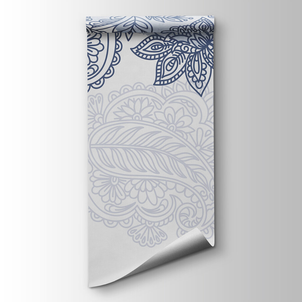 Blue and white floral border Blue and white floral border