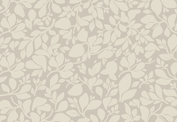 Pattern of leaves on a gray background