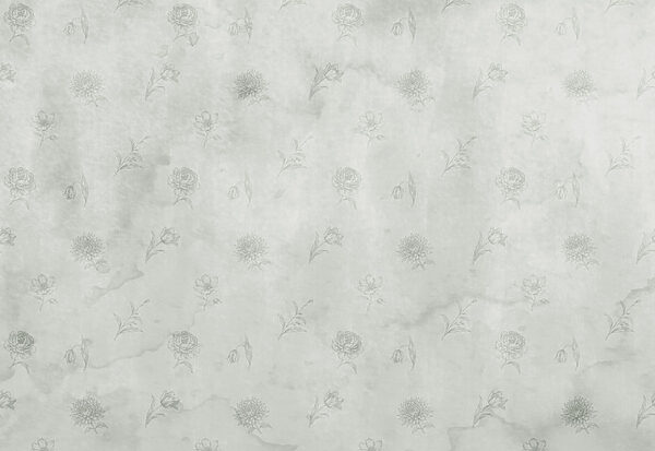 White and grey floral pattern