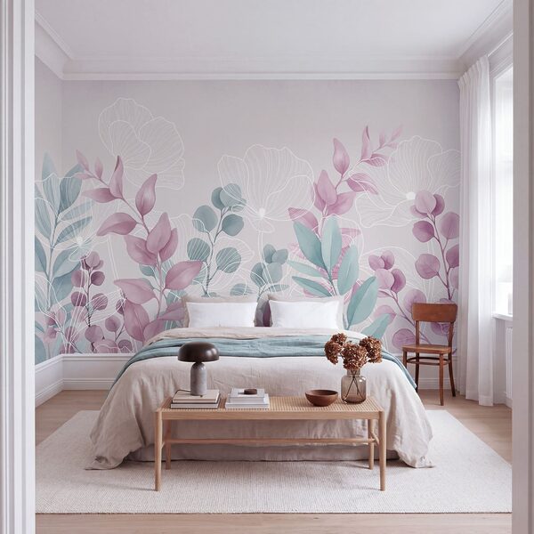 Spokojna, utrzymana w pastelowych barwach ilustracja botaniczna Spokojna, utrzymana w pastelowych barwach ilustracja botaniczna