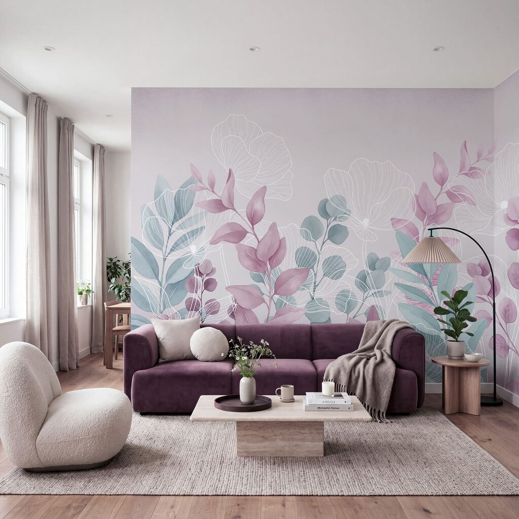 Spokojna, utrzymana w pastelowych barwach ilustracja botaniczna Spokojna, utrzymana w pastelowych barwach ilustracja botaniczna