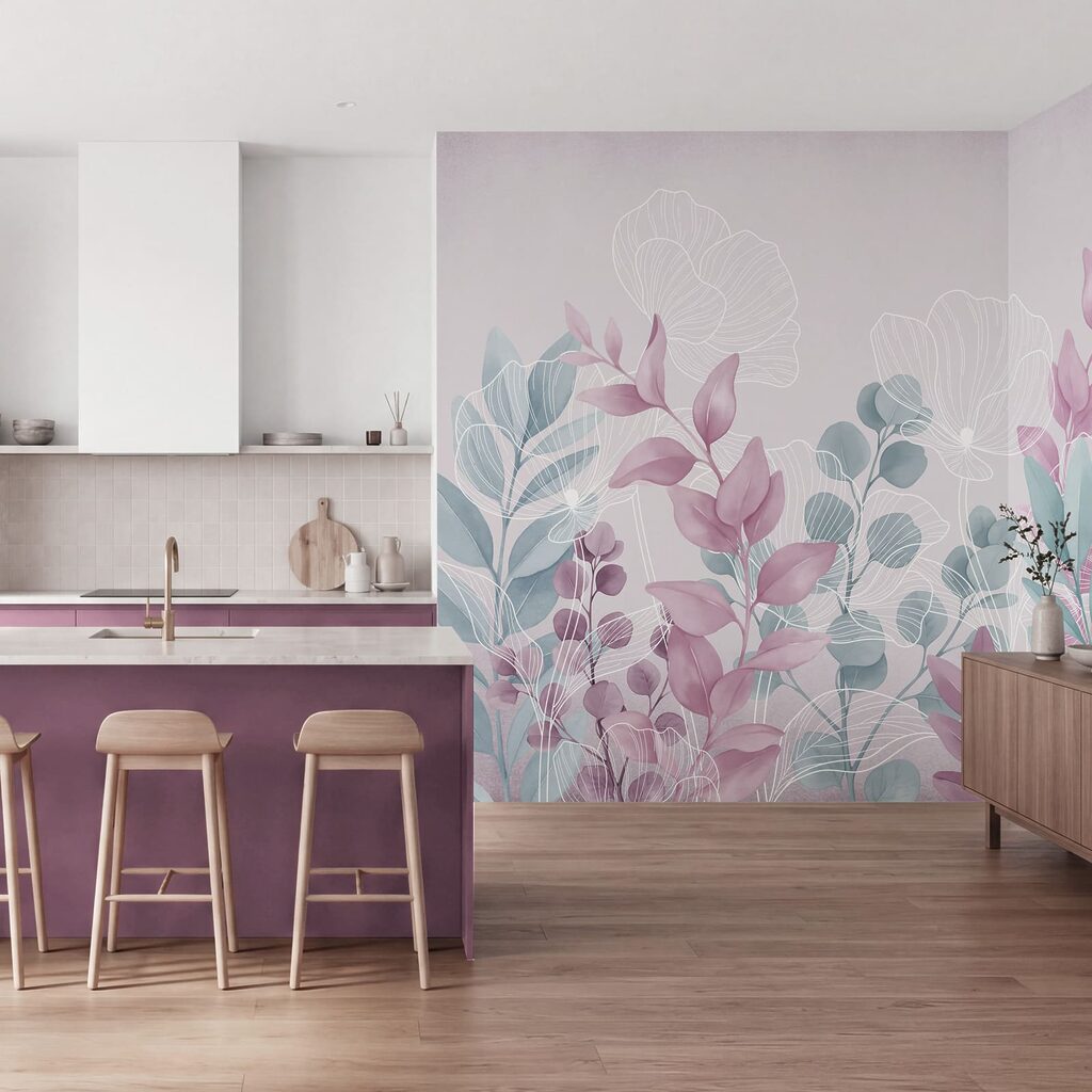 Spokojna, utrzymana w pastelowych barwach ilustracja botaniczna Spokojna, utrzymana w pastelowych barwach ilustracja botaniczna