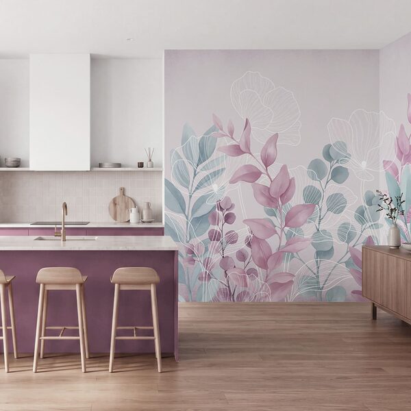 Spokojna, utrzymana w pastelowych barwach ilustracja botaniczna Spokojna, utrzymana w pastelowych barwach ilustracja botaniczna