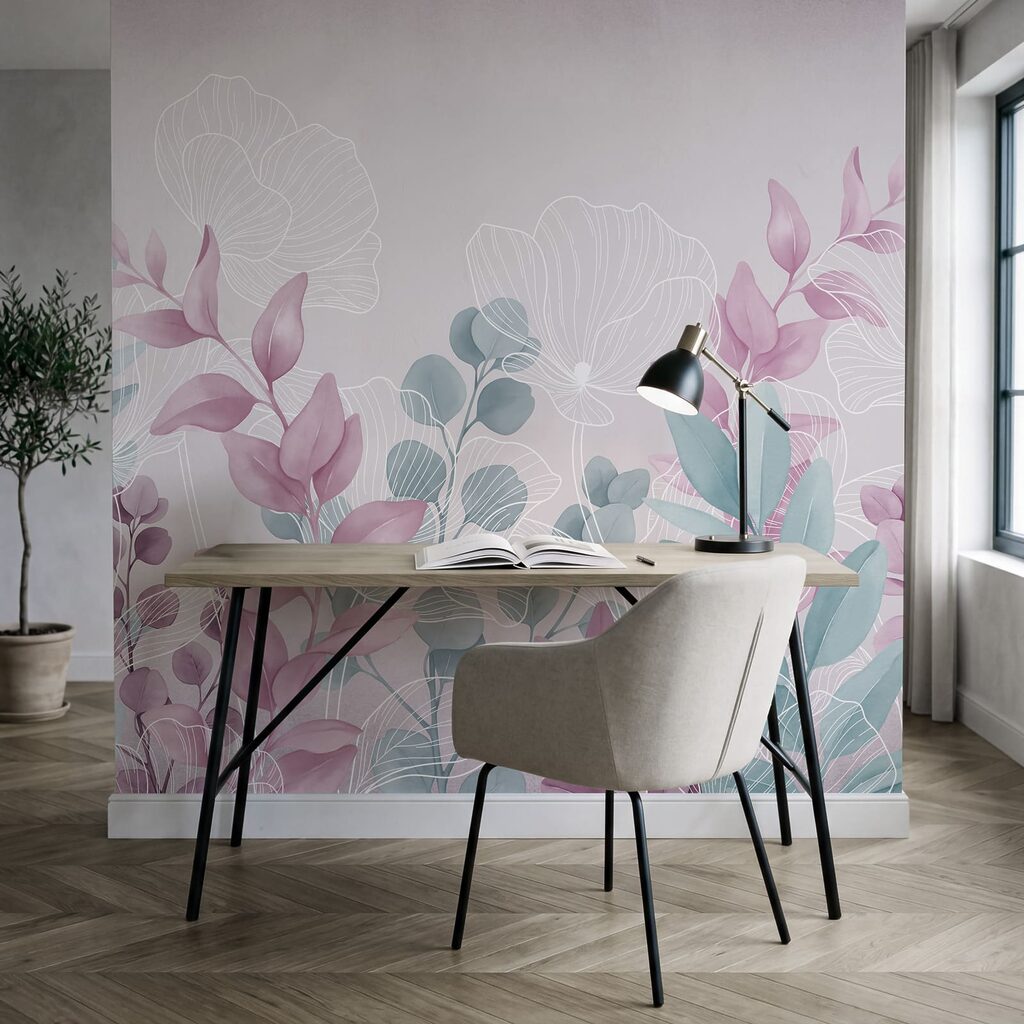 Spokojna, utrzymana w pastelowych barwach ilustracja botaniczna Spokojna, utrzymana w pastelowych barwach ilustracja botaniczna