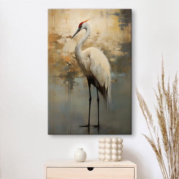 White bird with long legs and a long beak
