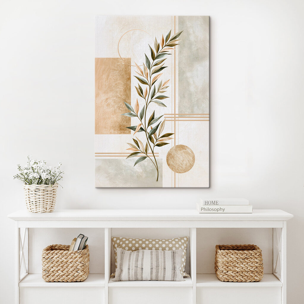 Painting of a plant with leaves