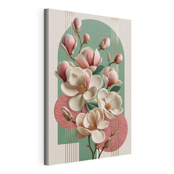 Kwiaty magnolii w delikatnych pastelowych odcieniach Obraz Kwiaty magnolii w delikatnych pastelowych odcieniach