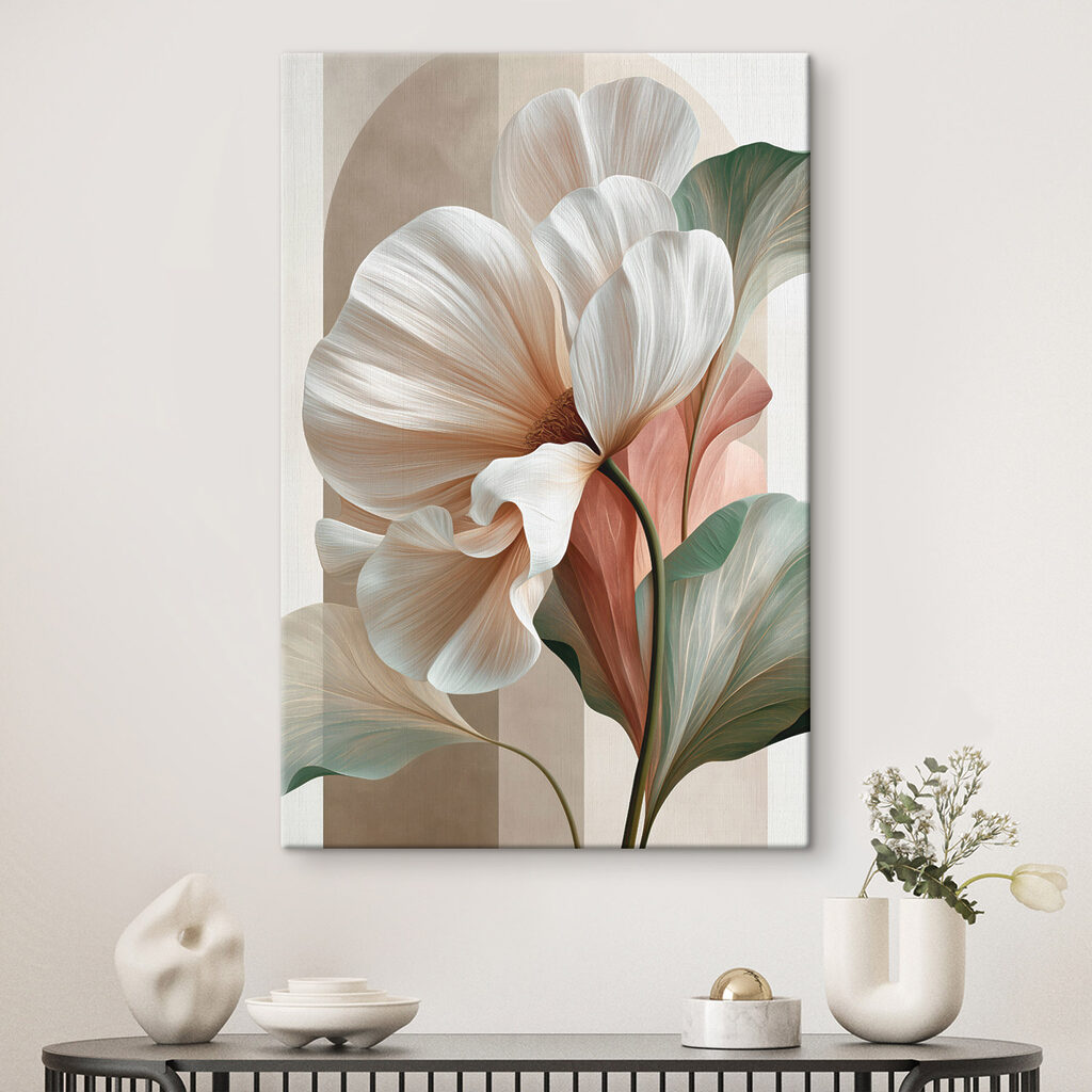 - Elegant blooms in soft hues