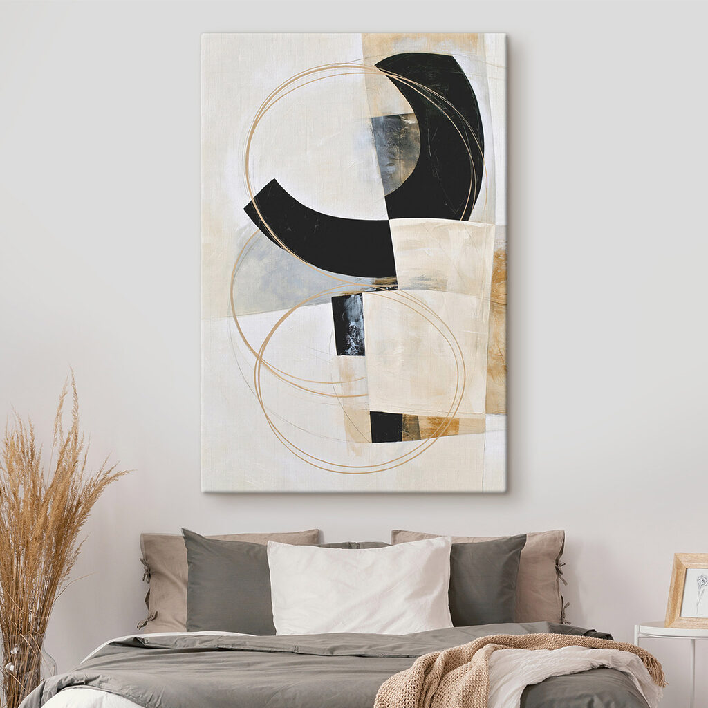 Painting of a black and white art