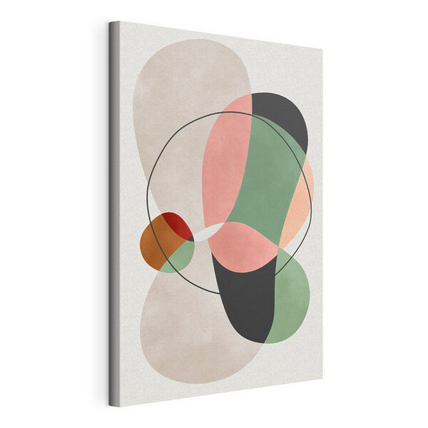 Colorful art piece with circles and lines Colorful art piece with circles and lines