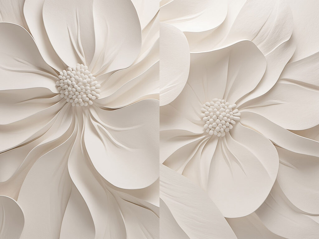 Collage of white flowers