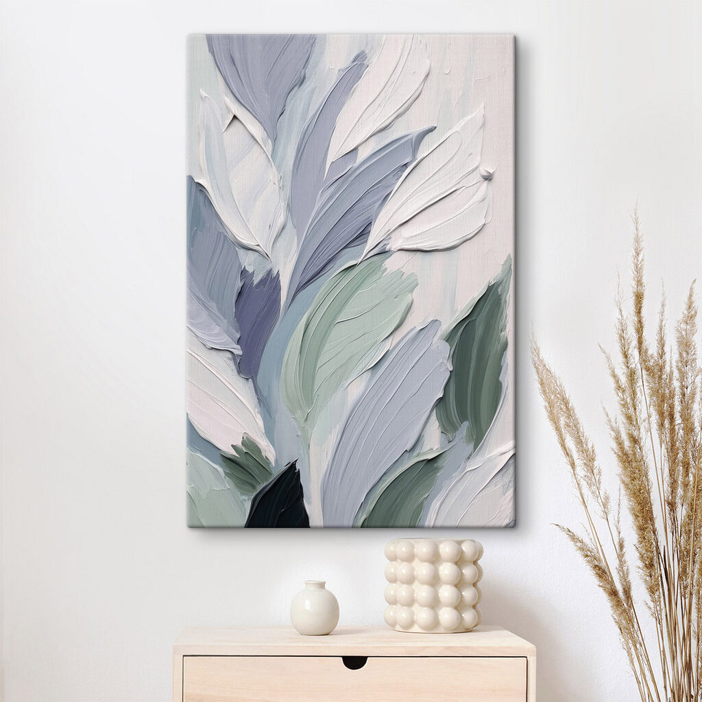 Painting of leaves and flowers
