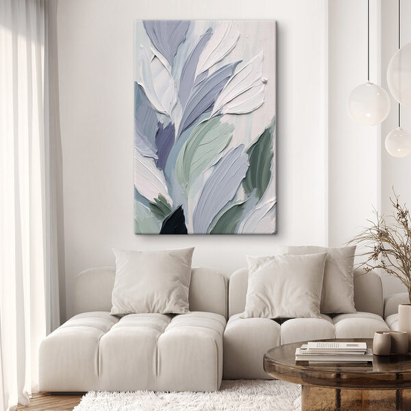 Painting of leaves and flowers