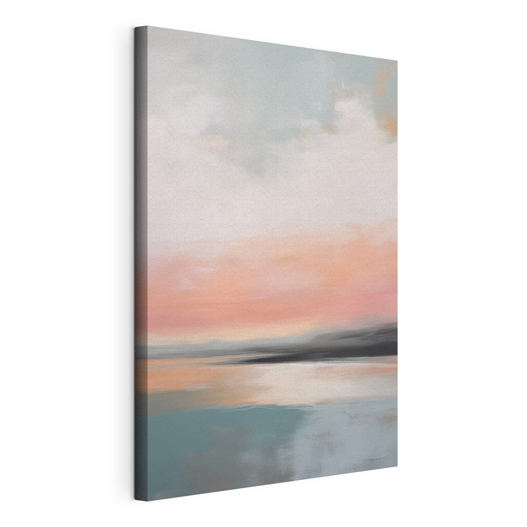 Painting of a sunset over a body of water