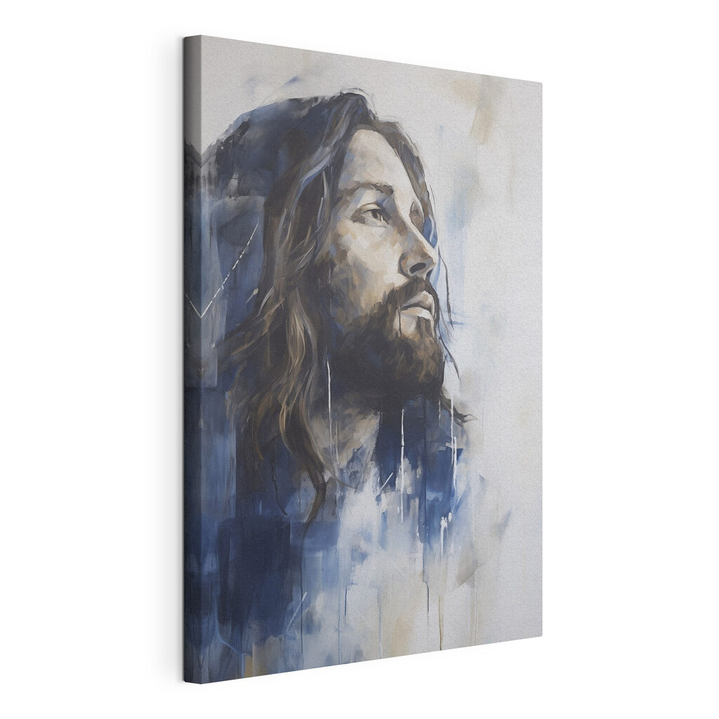 Painting of a man with long hair