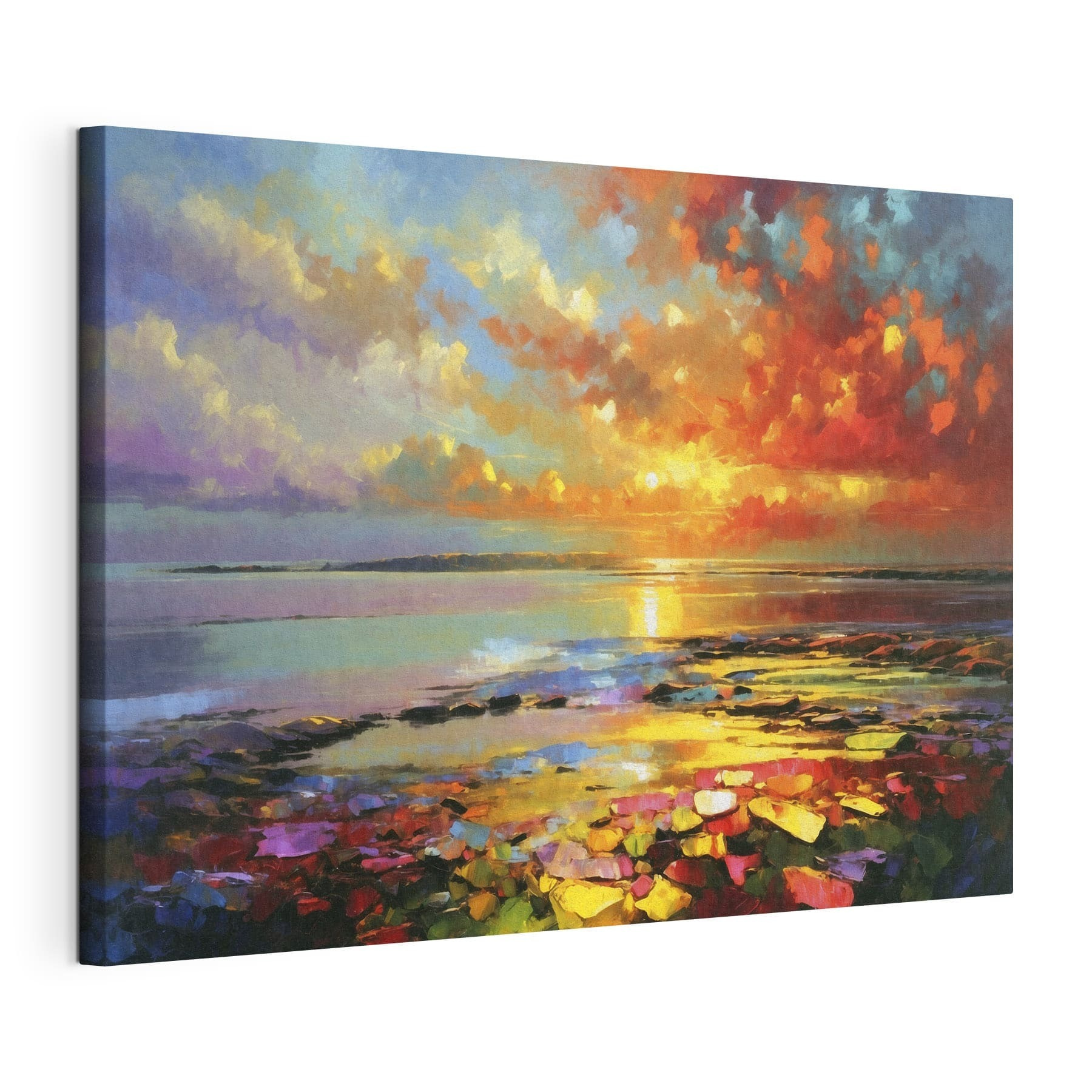 Colorful sky over water