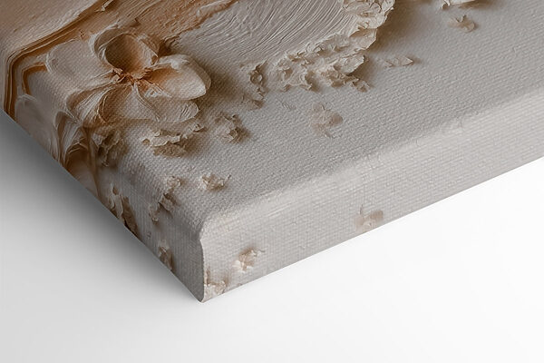 White flower art on a white surface