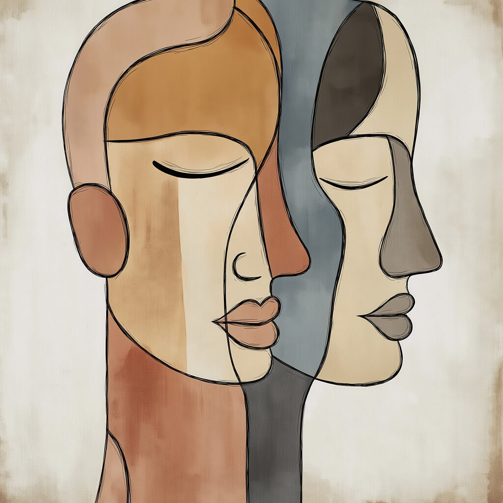 Drawing of a couple of people