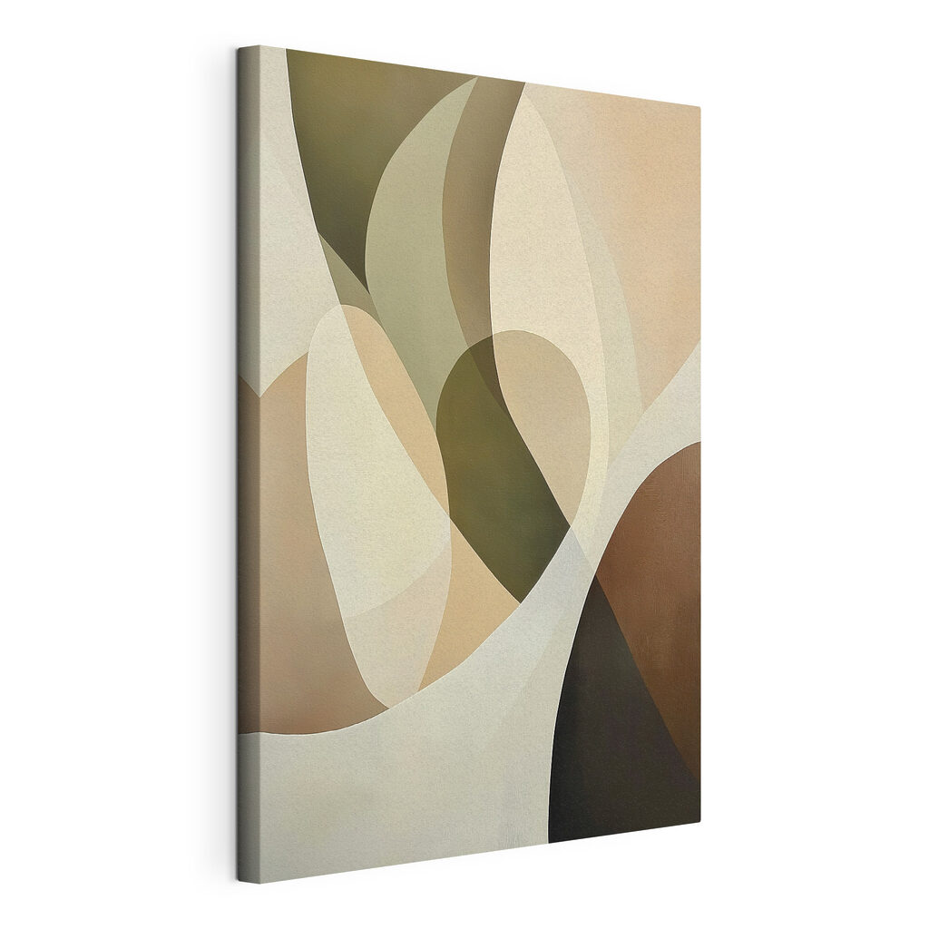 Fluid shapes in soft earth tones