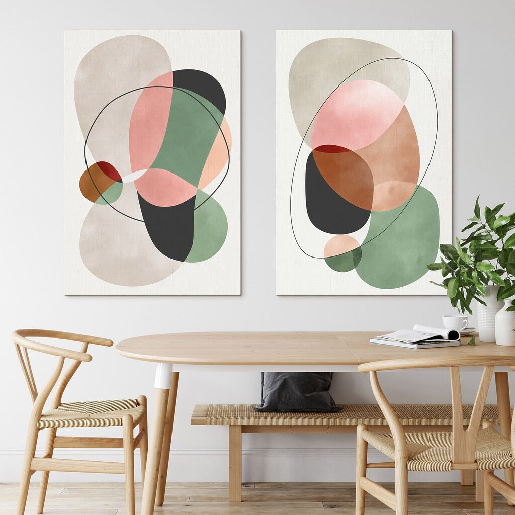 Abstract shapes in soft colors