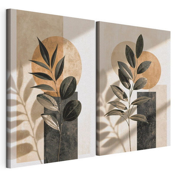 Floral elegance meets geometric shapes