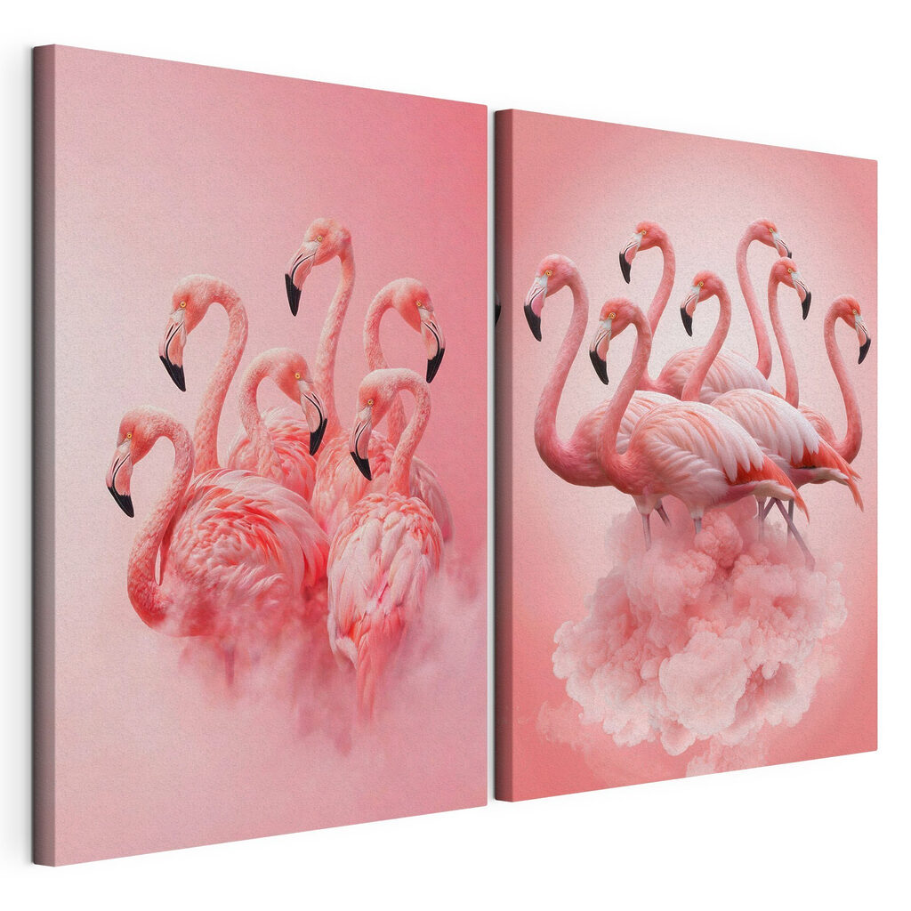 Group of flamingos in the clouds Group of flamingos in the clouds