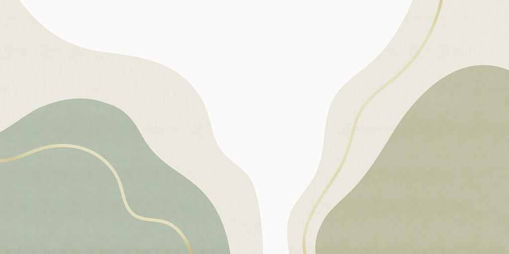 Green and white abstract art