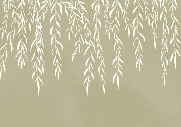 White leaves on a gray background White leaves on a gray background