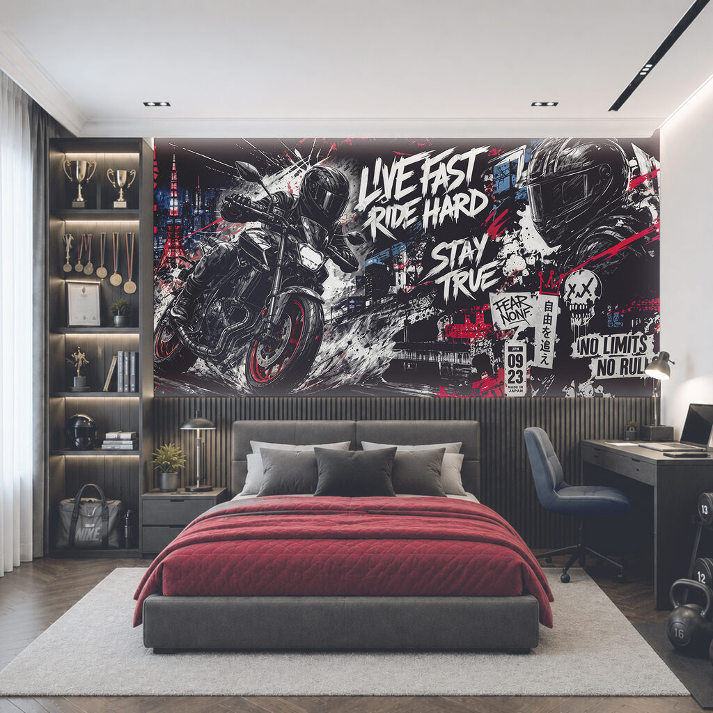 Plakat przedstawiający motocykl Plakat przedstawiający motocykl