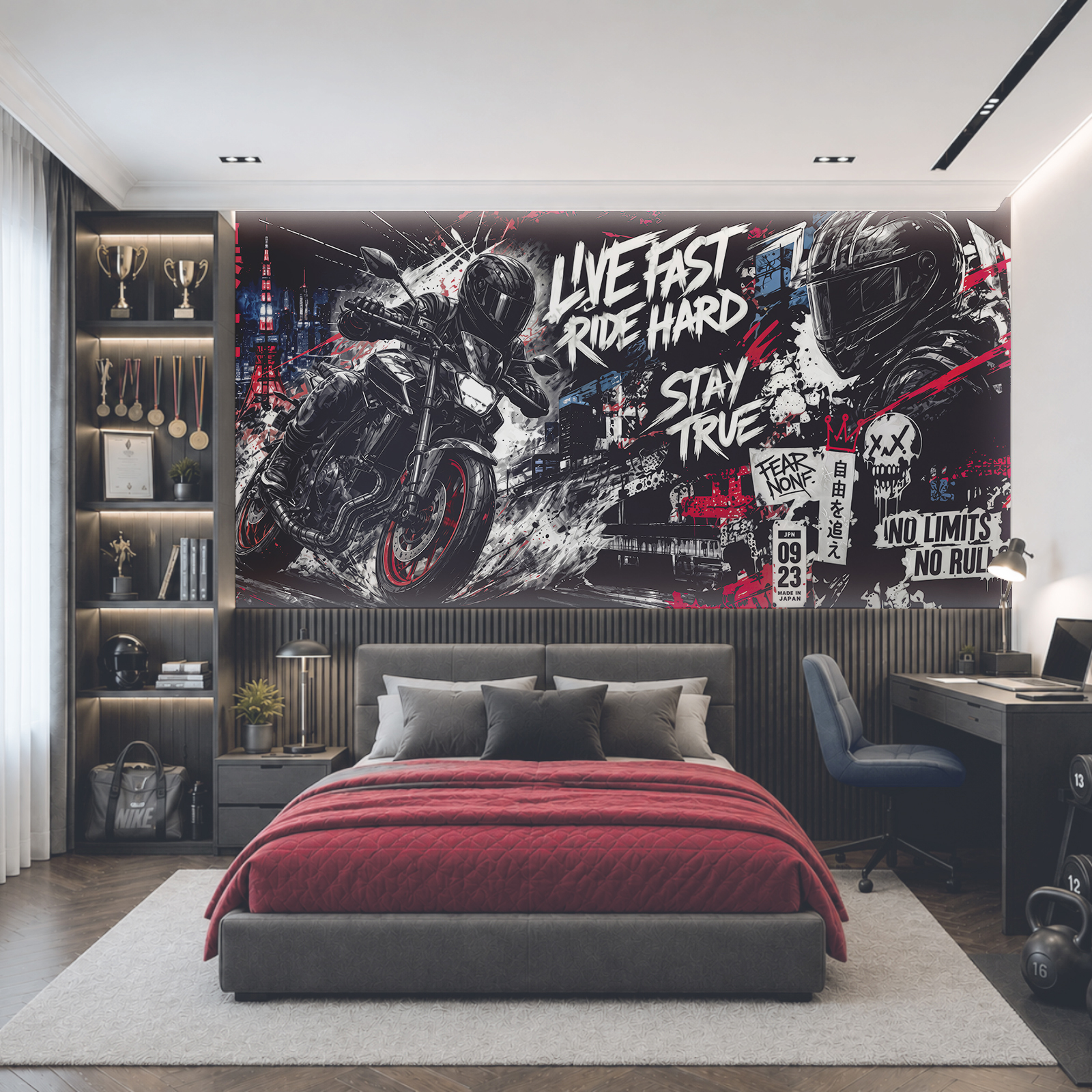 Plakat przedstawiający motocykl Plakat przedstawiający motocykl