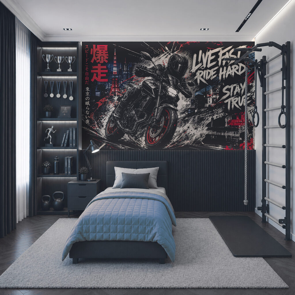 Plakat przedstawiający motocykl Plakat przedstawiający motocykl