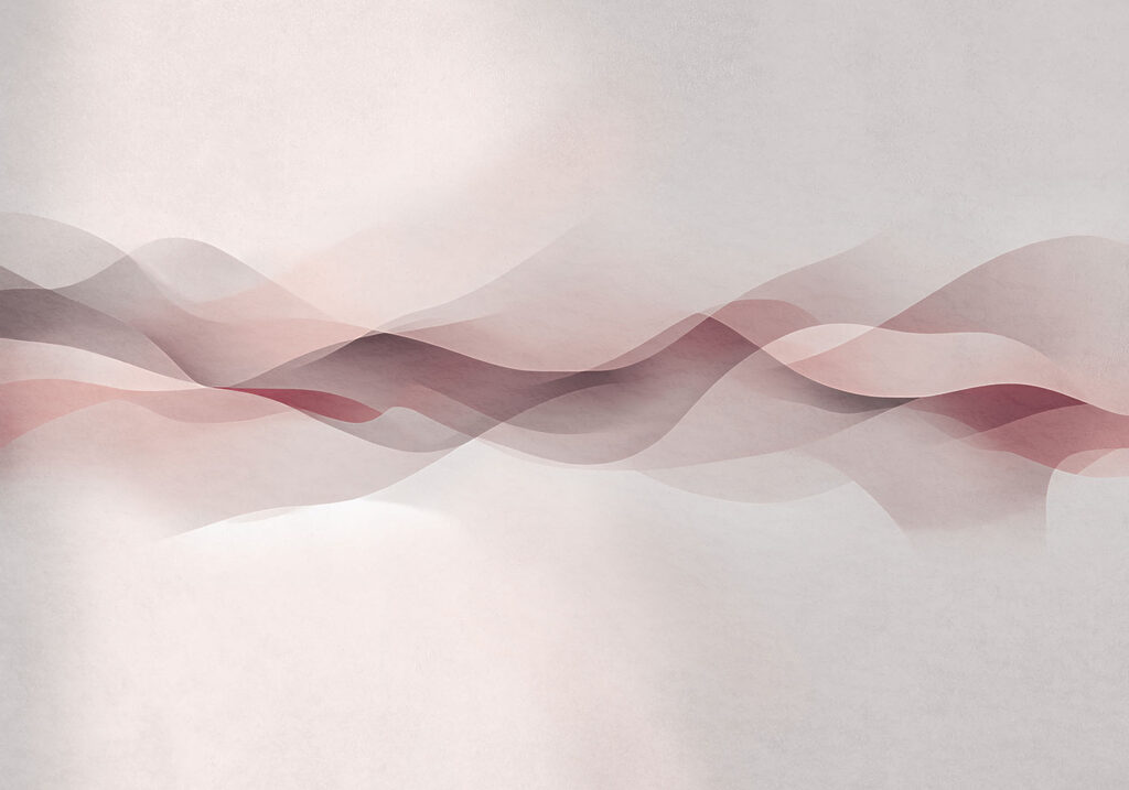 White background with pink and purple waves