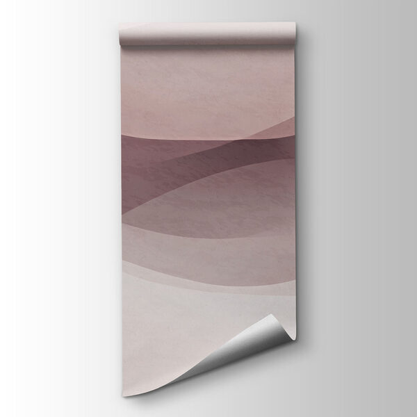 White background with pink and purple waves