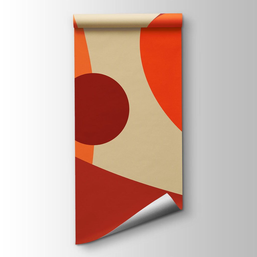 Fototapeta Kolorowe dzieło sztuki o zakrzywionych kształtach (SKU: t01036v7) Fototapeta Kolorowe dzieło sztuki o zakrzywionych kształtach (SKU: t01036v7)