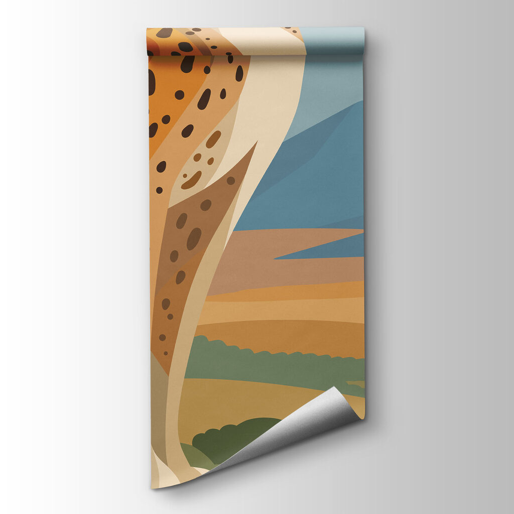 Fototapeta Gepard stojący na skale (SKU: t01040) Fototapeta Gepard stojący na skale (SKU: t01040)