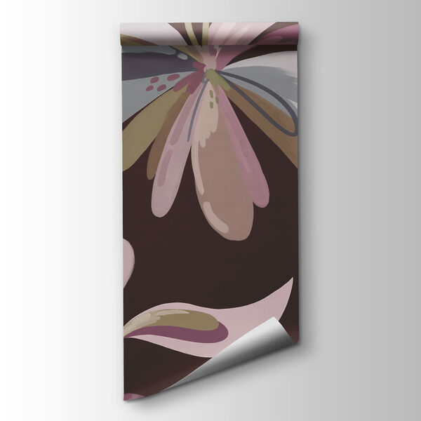 Fototapeta Wzór kwiatowy na brązowym tle (SKU: t01059v2) Fototapeta Wzór kwiatowy na brązowym tle (SKU: t01059v2)