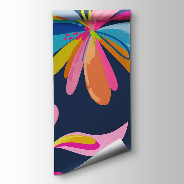 Fototapeta Kolorowe kwiaty na niebieskim tle (SKU: t01059v4) Fototapeta Kolorowe kwiaty na niebieskim tle (SKU: t01059v4)