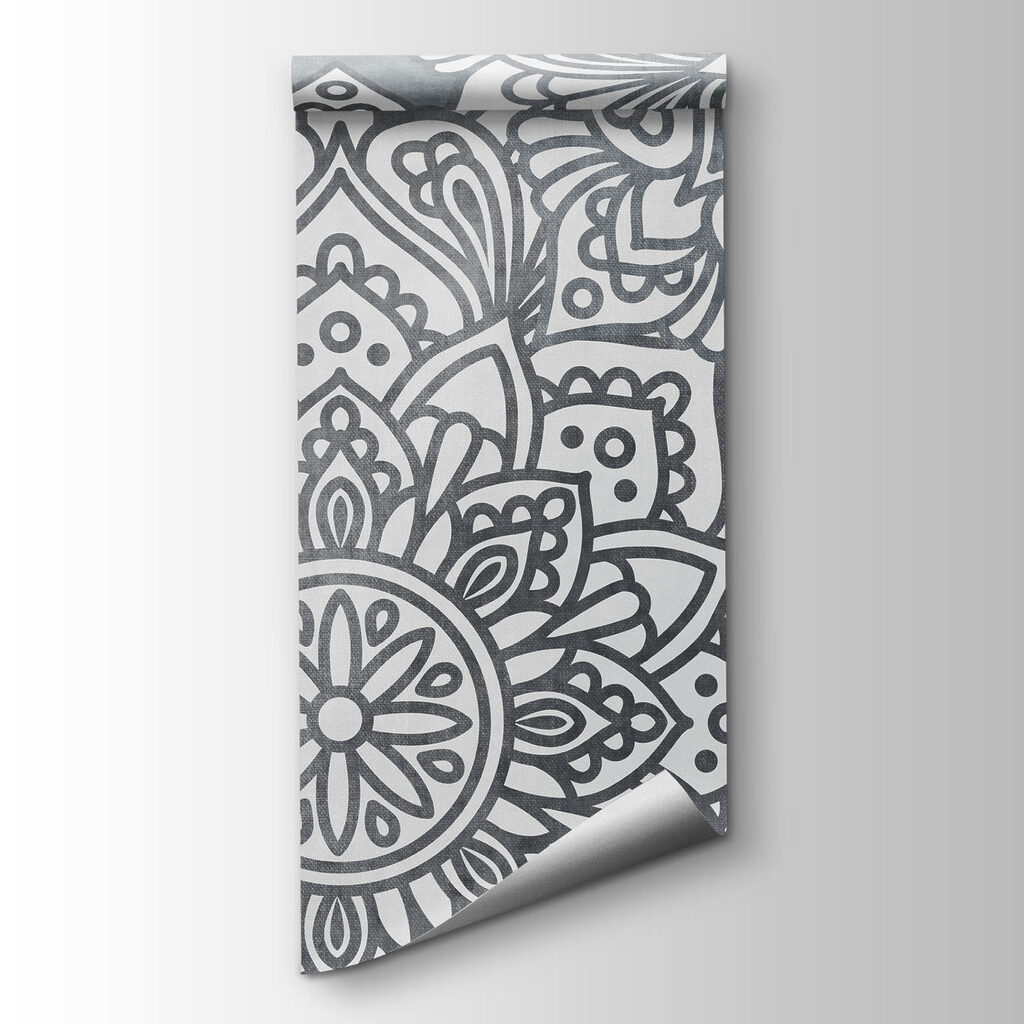 Fototapeta Wzór z białych i szarych kwiatów (SKU: t01099v2) Fototapeta Wzór z białych i szarych kwiatów (SKU: t01099v2)