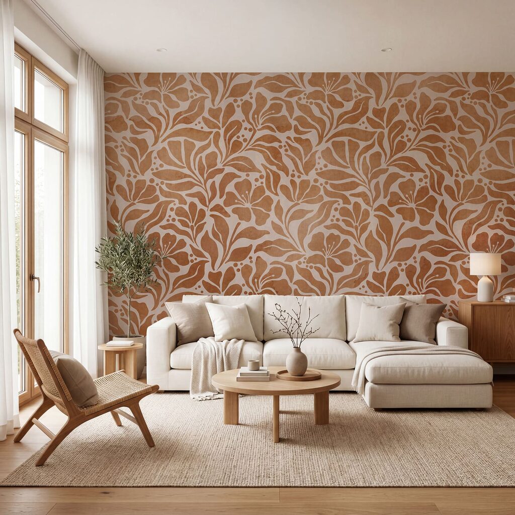 Fototapeta Wzór kwiatowy inspirowany naturą (SKU: t01114)