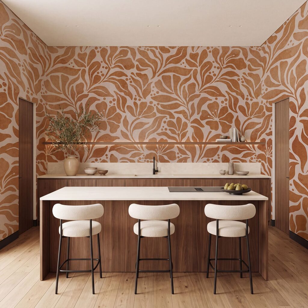 Fototapeta Wzór kwiatowy inspirowany naturą (SKU: t01114)