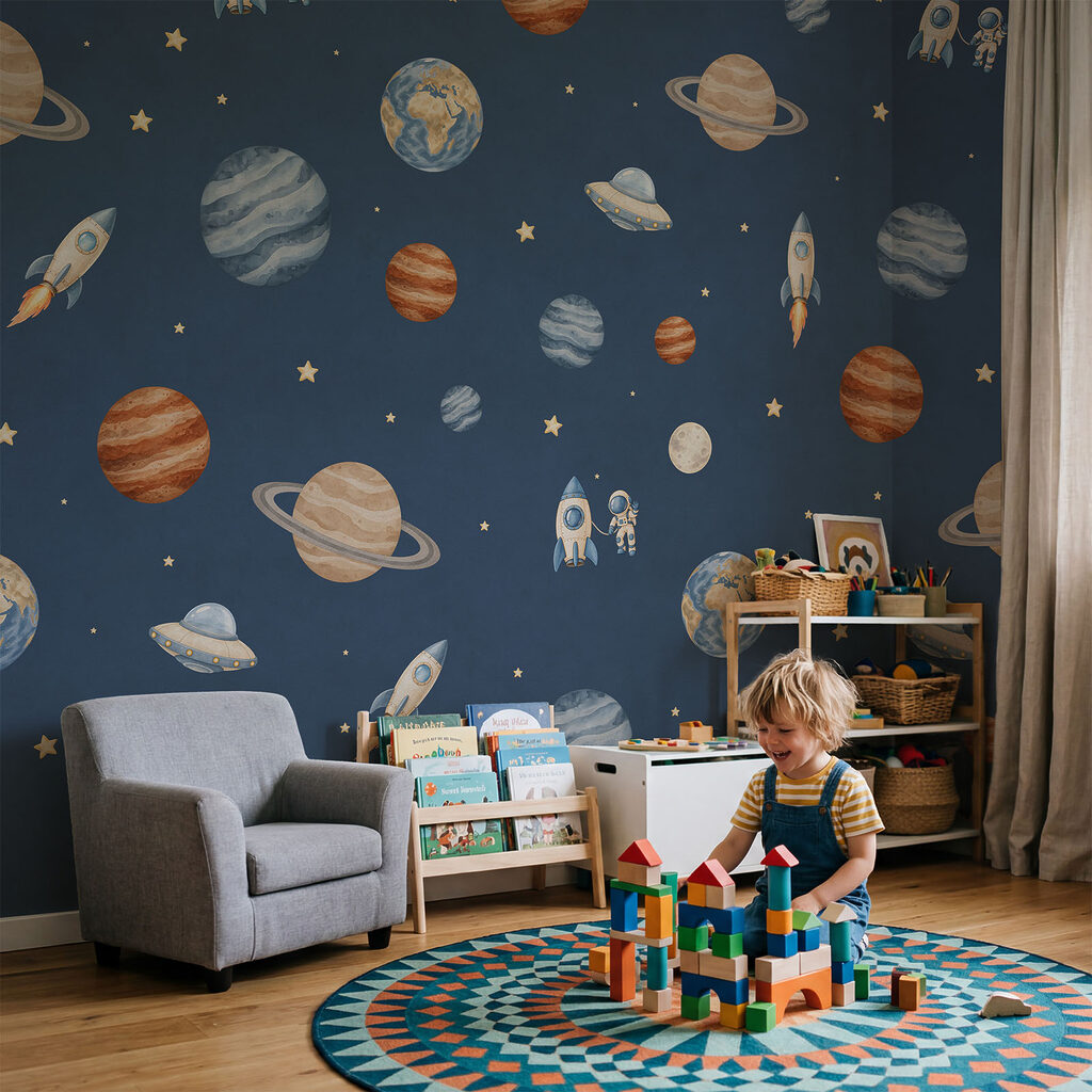Fototapeta W strzelistej podróży przez kosmiczną przygodę (SKU: t01128)