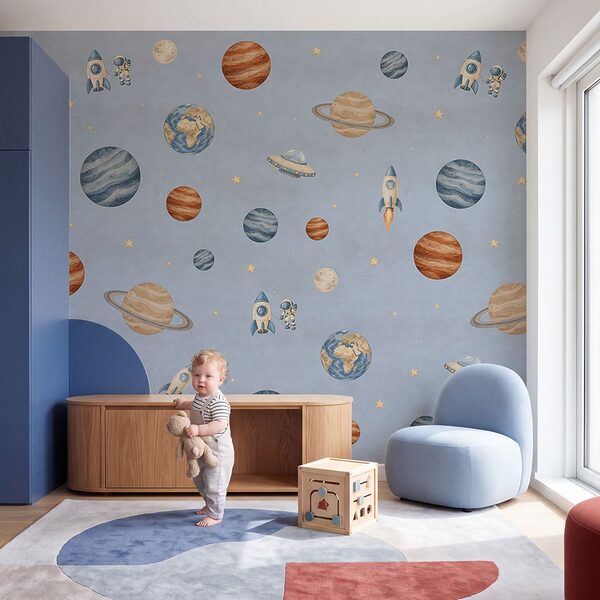 Fototapeta Układ planet i rakiet (SKU: t01128v1)