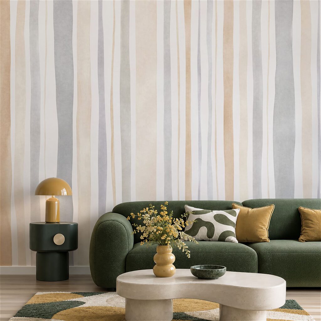 Fototapeta Eleganckie paski w neutralnych kolorach do nowoczesnych wnętrz (SKU: t01134)